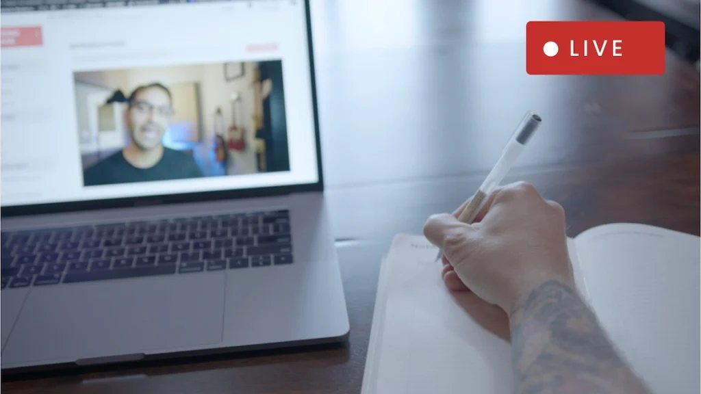 Watching a summit session and taking notes